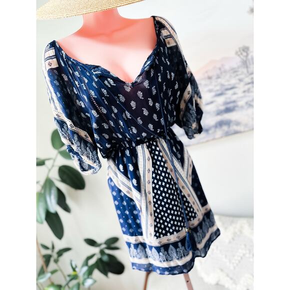 Meadow Songs & Starlit Wanderings billowy wanderlust slouchy mini dress - Picture 1 of 5